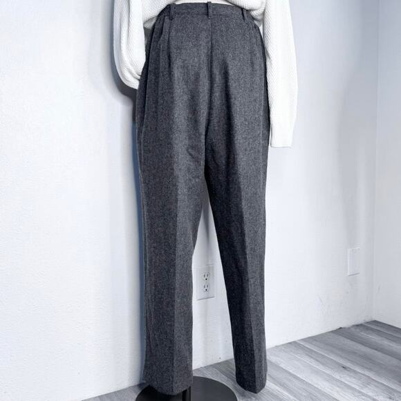 Vintage Wool Pants Tourers Gray Pleated Fully Lined Pockets Dark Academia - Picture 3 of 11